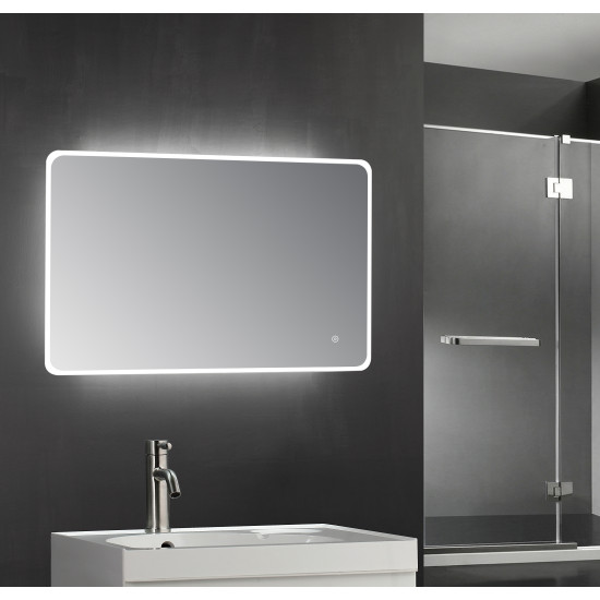 APS11730 Molly LED Touch Mirror w. Demist, Bluetooth & Shaver Point - 1200x600mm 