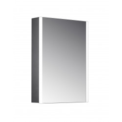 APS11736 Eden Single Door Mirror Cabinet LED Side Strips w. Sensor Switch & Shave Socket - 500x700mm 