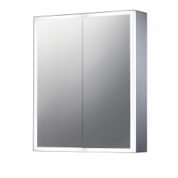 APS11739 Bethany Double Door Mirror Cabinet LED Surround w. Sensor Switch & Shave Socket - 600x700mm 