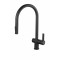 APS11968 Mayhill Black Single Lever Pull Out Kitchen Tap Black