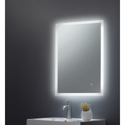 APS12681 500x700x45mm Noah LED Edge Touch Mirror With Demister 
