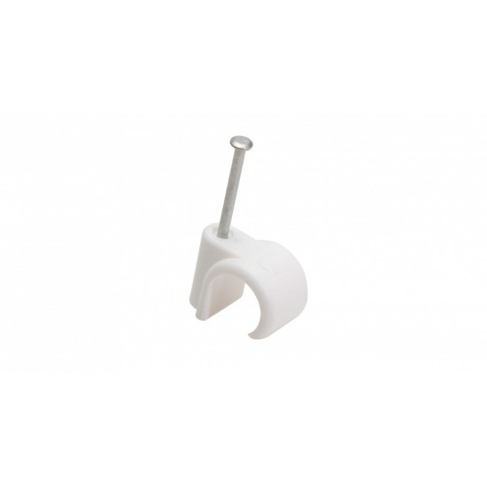 APS0164 22mm nail in pipe clip  White