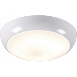 APS13739 IP44 16W HF Polo Bulkhead with Opal Diffuser and White Base 