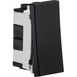 APS17262 20AX 1G 2-way modular switch (25x50mm) - Black 