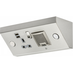 APS15541 13A 1G Mounting Switched Socket with Dual USB Charger (2.4A) and 3W RMS Bluetooth Speaker 