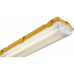 APS15577 110V IP65 2x58W 5ft Twin HF Non-Corrosive Fluorescent Fitting with Emergency 