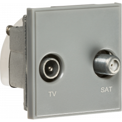 APS15590 Diplexed TV /SAT TV Outlet Module 50 x 50mm - Grey 