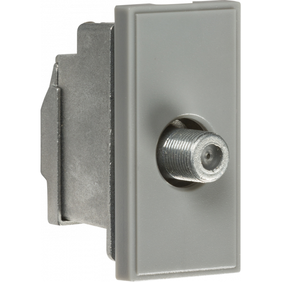 APS15584 Screened SAT TV Outlet Module 25 x 50mm - Grey 