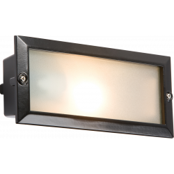 APS13640 IP44 E27 Bricklight with Plain and Louvred Black Cover 
