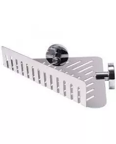 APS0027 Haceka Corner Bathroom Shelf of Chrome, Metal, Silver, 27 x 16 x 12 cm Chrome