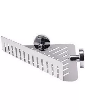 APS0027 Haceka Corner Bathroom Shelf of Chrome, Metal, Silver, 27 x 16 x 12 cm Chrome
