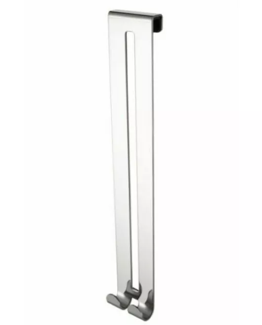 APS0042 Haceka Double Hook Selection of Chrome Long, Silver Chrome