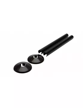 APS0083 2 x 200mm lengths & 2 x 18mm Pipe Collars Black