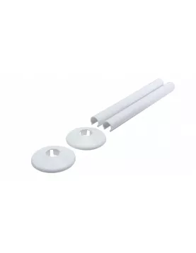 APS0103 2 x 200mm lengths & 2 x 18mm Pipe Collars White