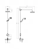 APS11524 Tenby Traditional Dual Control Shower Kit Chrome