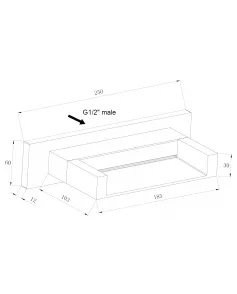 APS11562 Modern Waterfall Bath Spout Chrome