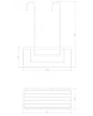 APS11577 Shower Valve Basket Caddy (Rectangle) Chrome