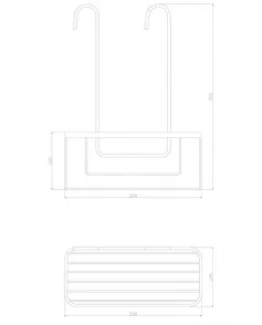 APS11577 Shower Valve Basket Caddy (Rectangle) Chrome