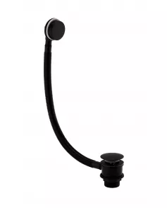 APS11617 Orca Round Bath waste & Overflow Black Black