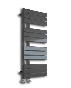 APS11679 Wellington Grey Designer Offset Towel Radiator - 1126*500mm Anthracite 