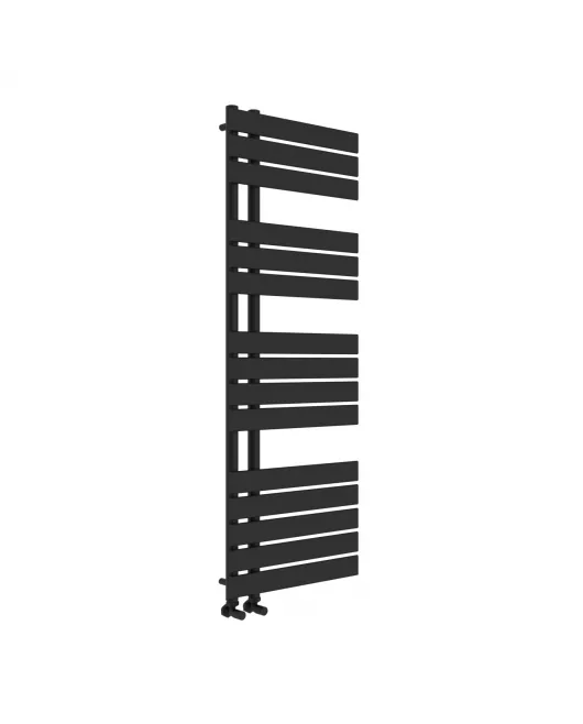 APS11702 Wellington Black Designer Offset Towel Radiator - 1380*500mm Black