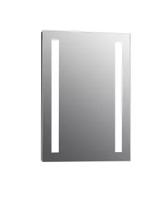 APS11708 Niall Twin Vertical Strip LED Touch Mirror w. Demist & Shaver Point - 500x700x45mm 