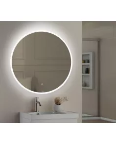 APS11726 Lily Slimline LED Round Touch Mirror w. Demist & Colour Change - 800mm 