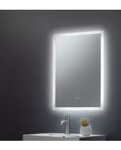 APS11733 Alfie Square Mirror LED Edge w. Demist & Shaver Point, Bluetooth & USB Charger - 600 x 800 x 78mm 