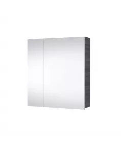 APS11735 Senca Grey Double Door Mirror Cabinet 