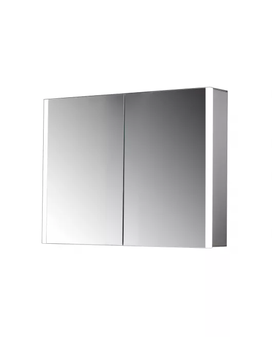APS11737 Beau Double Door Mirror CabinetLED Side Strips w. Sensor Switch & Shave Socket - 600x700mm 