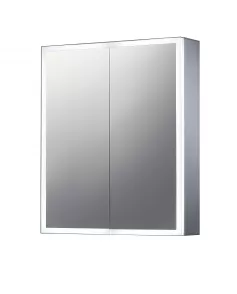 APS11739 Bethany Double Door Mirror Cabinet LED Surround w. Sensor Switch & Shave Socket - 600x700mm 