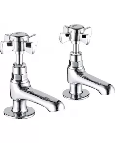 APS11918 Tenby Cross Traditional Cross Basin Taps Chrome
