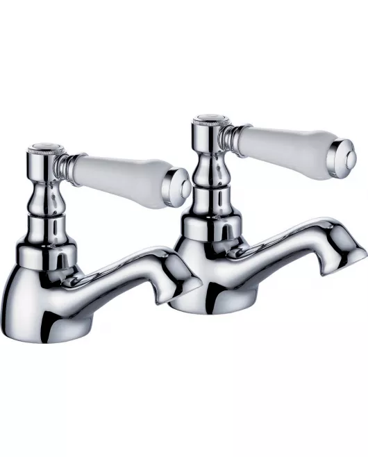 APS11924 Tenby Lever Traditional Ceramic Level Bath Taps Chrome