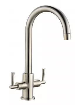 APS11942 Monmouth Dual Kitchen Tap - Brushed Brushed Silver