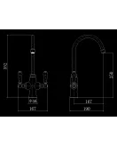 APS11951 Tenby Traditional Kitchen Tap Chrome