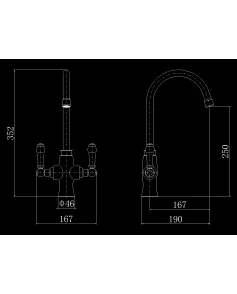 APS11951 Tenby Traditional Kitchen Tap Chrome