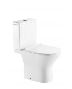 APS11983 Ferrara Rimless Close Coupled D Shape Pan Seat & Fittings White