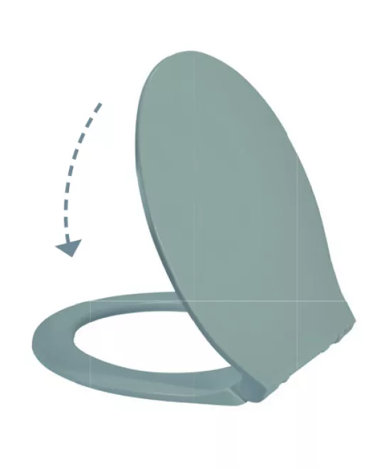 APS12002 Omni Slim Soft Close Seat - Tailored Grey 