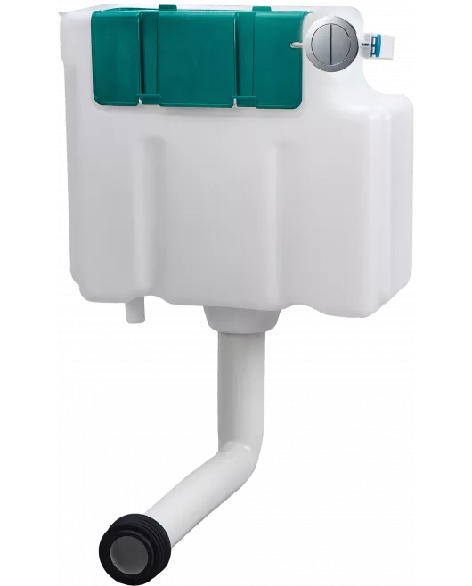 APS12020 Plumb Essentials Concealed Cistern with Chrome Push Button 