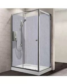 APS12027 Gloss Fusion Grey Maxi Shower Wall Cladding 2400mm x 900mm x 10mm Grey