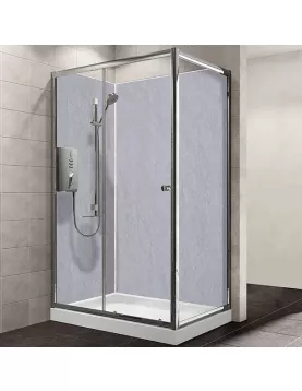 APS12027 Gloss Fusion Grey Maxi Shower Wall Cladding 2400mm x 900mm x 10mm Grey