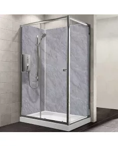 APS12030 Grey Marble Maxi Shower Wall Cladding 2400mm x 900mm x 10mm Grey