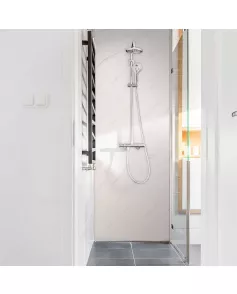 APS12035 Gloss Carrera White Maxi Shower Wall Cladding 2400mm x 900mm x 10mm White