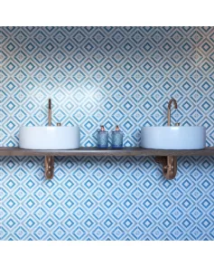 APS12532 SHOWER WALL - Diamond SCA09 Blue