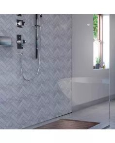 APS12533 SHOWER WALL - Herrinbone SCA11 White