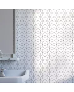 APS12535 SHOWER WALL - GEO Cube SCA19 Black/White