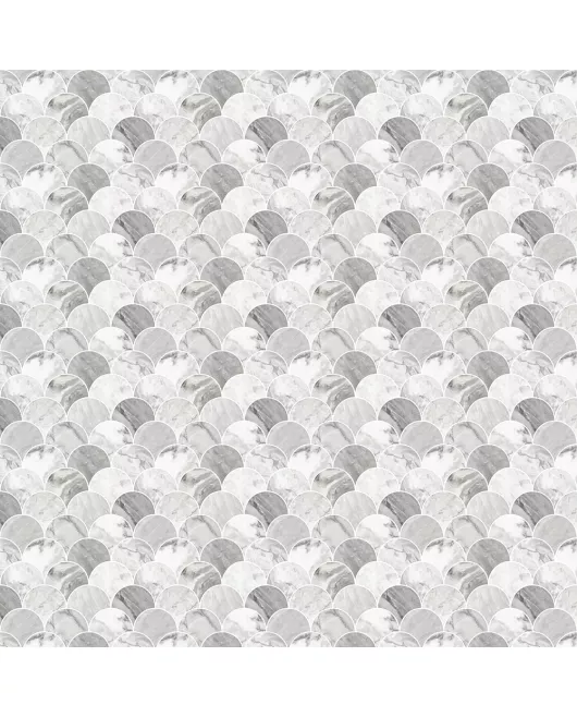 APS12538 SHOWER WALL - Scallop Marble SCA66 Grey