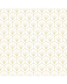 APS12542 SHOWER WALL - DECO Tile White Mustard Yellow