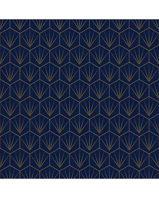 APS12543 SHOWER WALL - DECO Tile Navy Mustard Blue