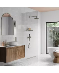 APS12547 SHOWER WALL - Vertical Tile Grey SCA46 Grey